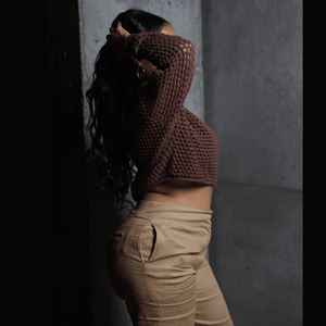 Brook Brown Knit Top - Mintii