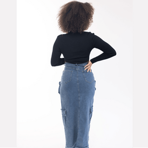 Cargo Denim Skirt - Mintii