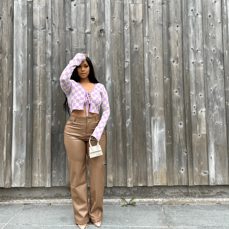 Bibii Checker Box Crop Top - Mintii