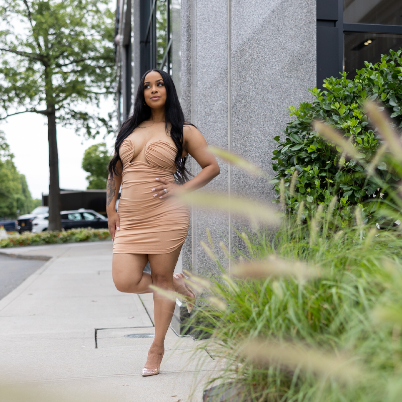 Norma Ruched Short Dress