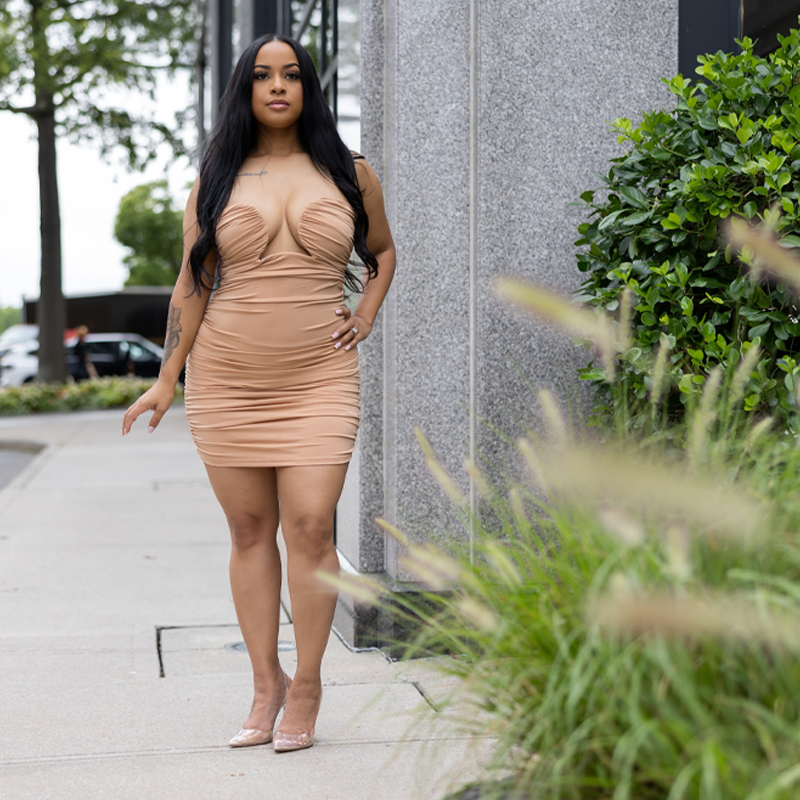 Norma Ruched Short Dress