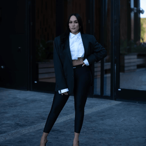 Long Sleeve Crop Button Up - Mintii