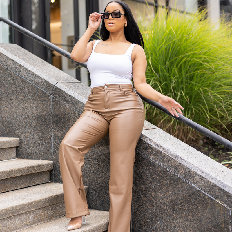 Caramel Leather Pants