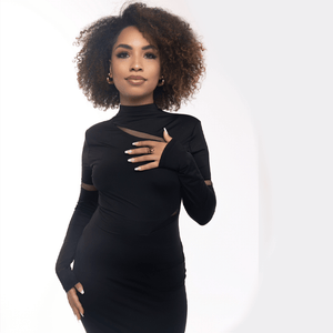 Lovely Black Sleek Dress - Mintii