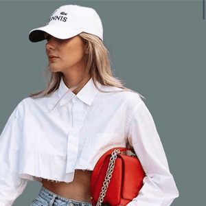 Long Sleeve Crop Button Up - Mintii