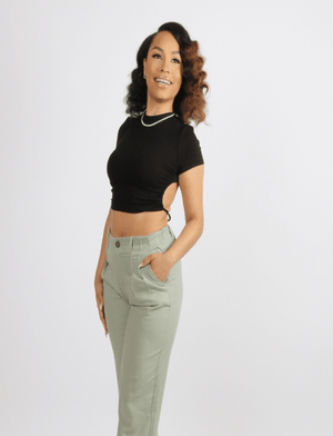 Moss Linen Pants - Mintii
