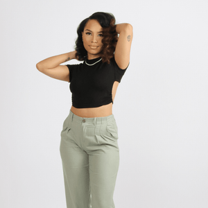 Moss Linen Pants - Mintii