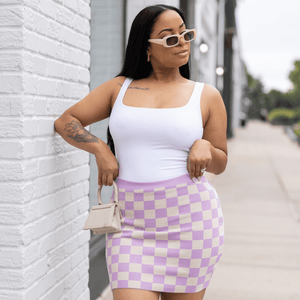 Bibii Checker Box Skirt - Mintii
