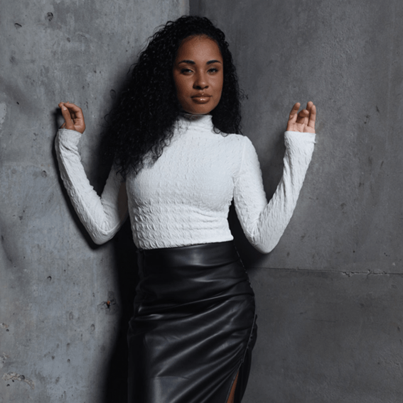 Textured long sleeve white top - Mintii