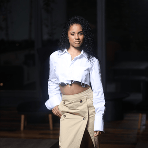 Khaki Button Skirt - Mintii