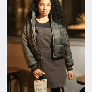 Amy bomber Green Jacket - Mintii