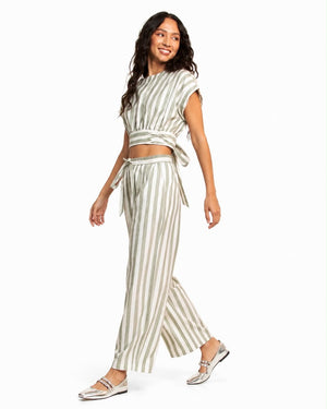 Green and White Stripe Set - Mintii
