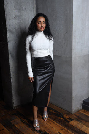 Paris Leather skirt - Mintii