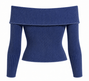 Blue Over Shoulder Zip Top - Mintii