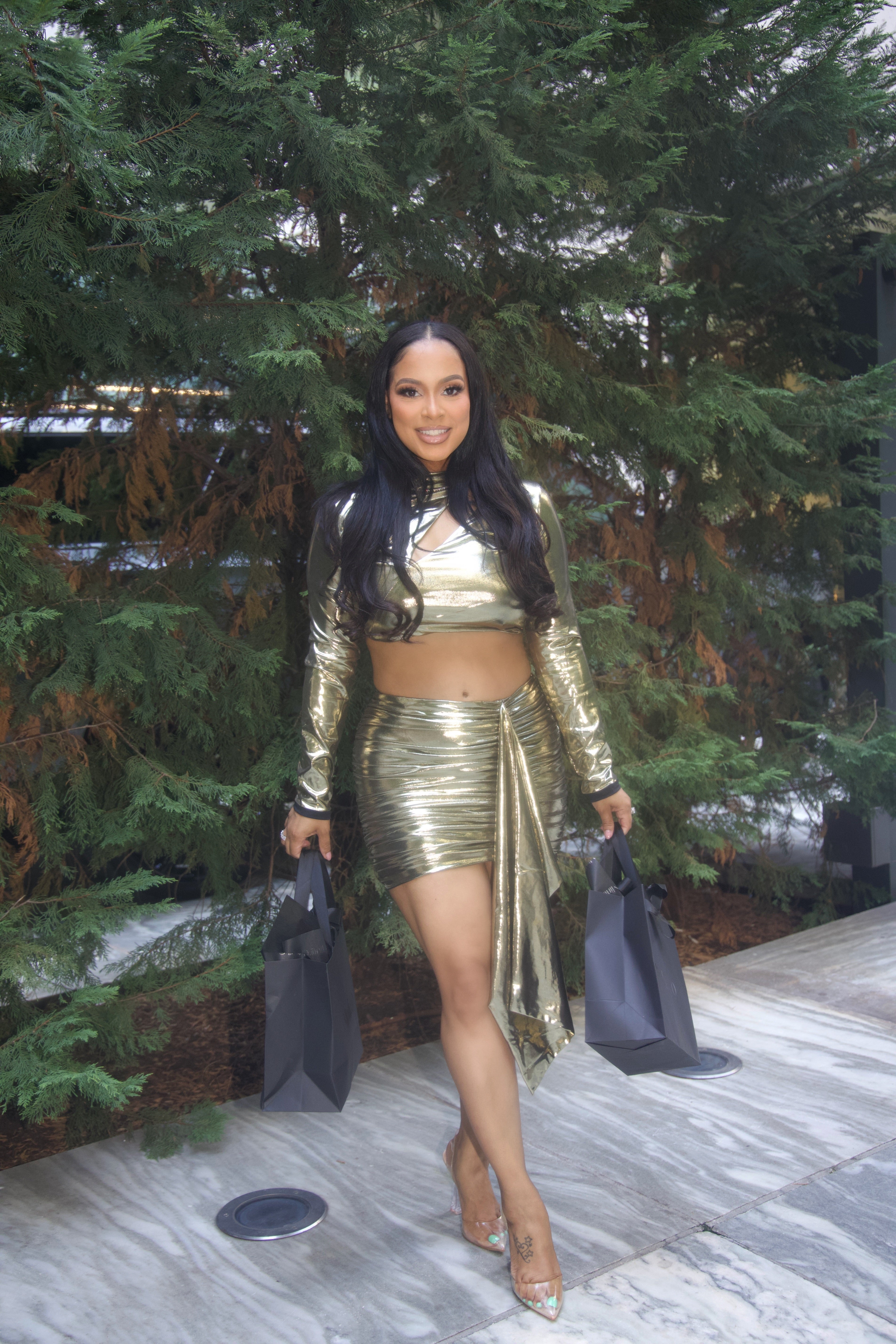 Gold Metallic Cut Out Set