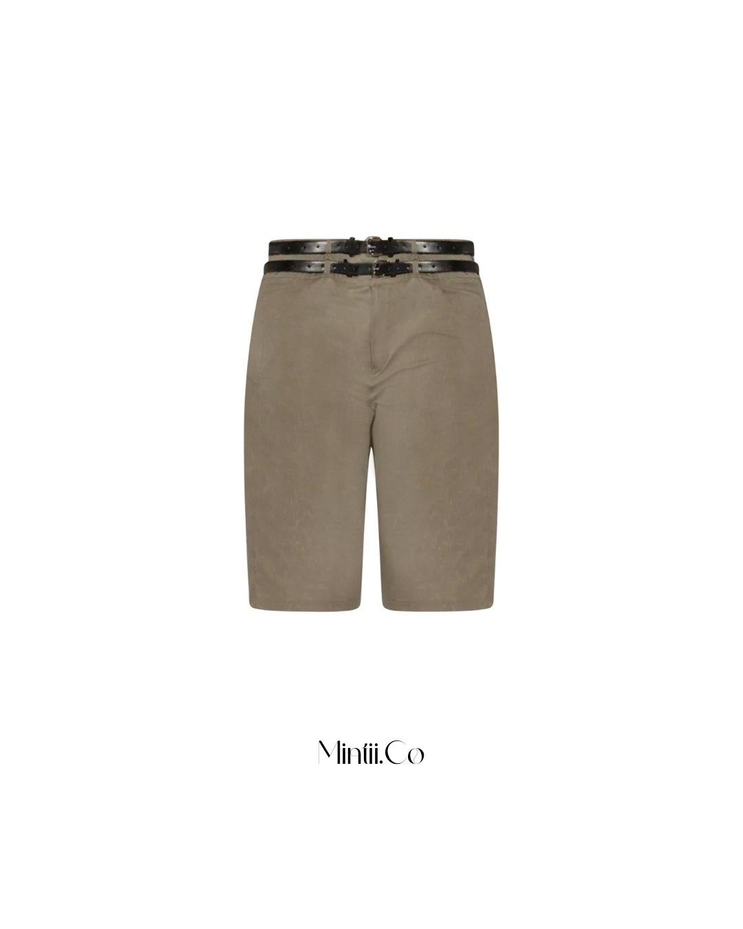 Double Belted Woven Shorts