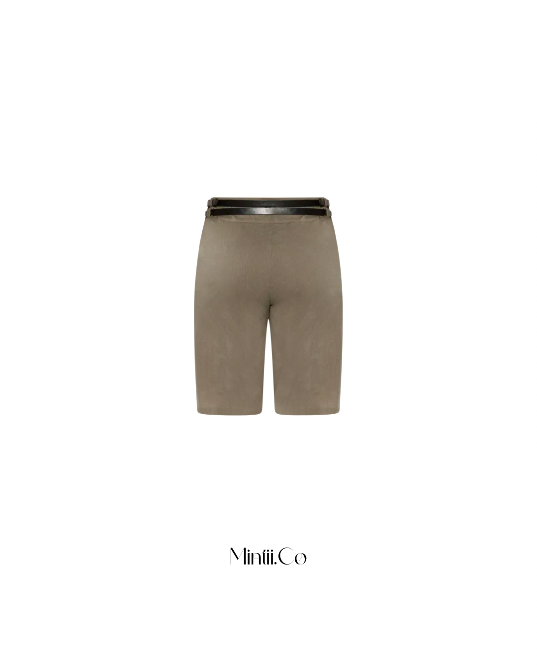 Double Belted Woven Shorts