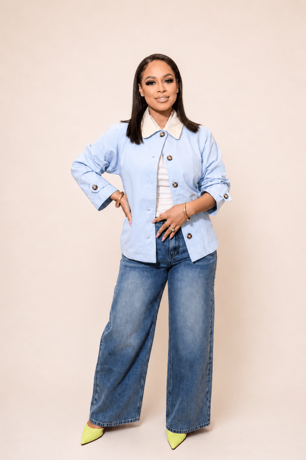 Sky Blue Spring Jacket - Mintii
