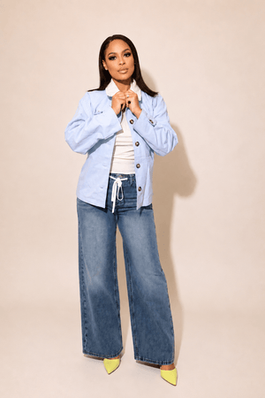 Sky Blue Spring Jacket - Mintii