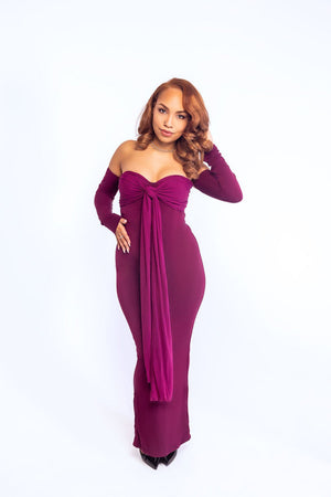Alexa Berry Dress - Mintii