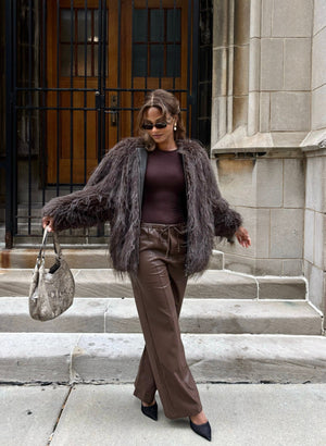 Leather Cargo Pants - Mintii