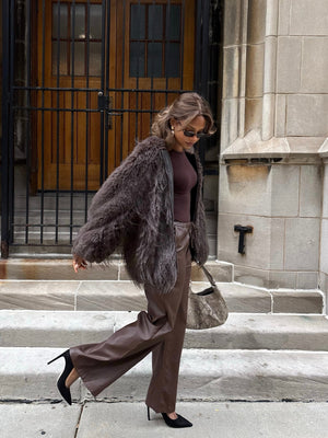 Leather Cargo Pants - Mintii