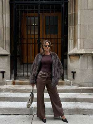 Leather Cargo Pants - Mintii