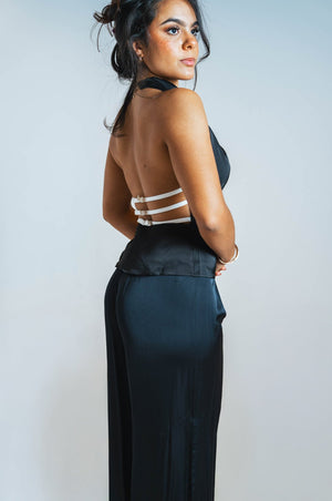 Black Halter Top - Mintii