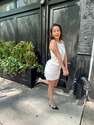 White Suited Dress - Mintii