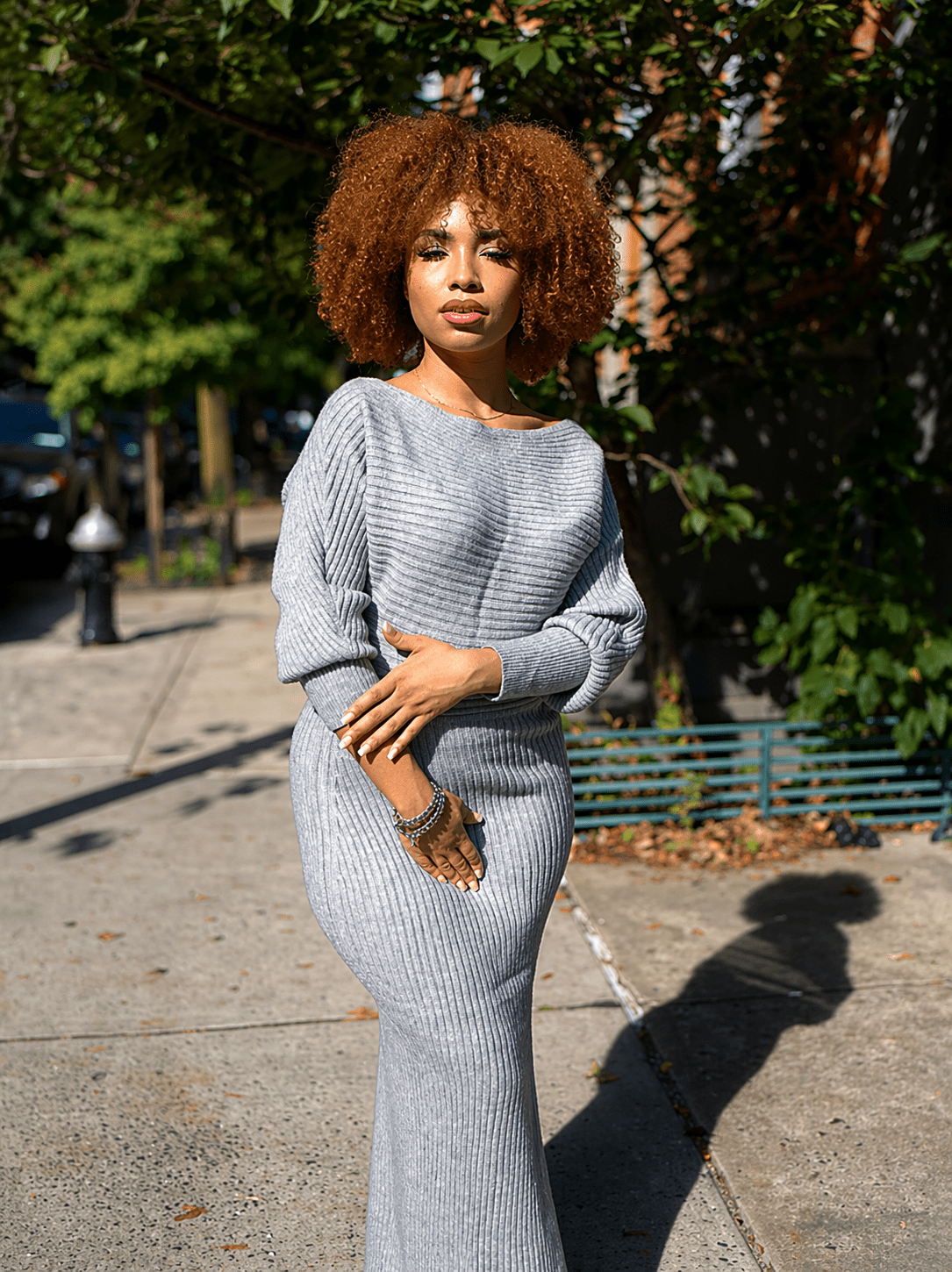 Grey Sweater Dress - Mintii