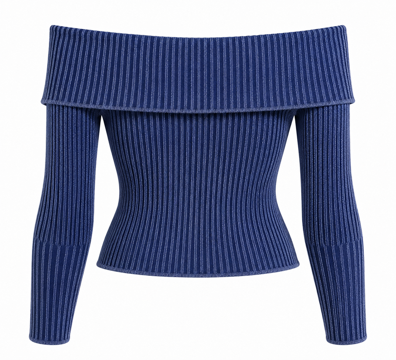 Blue Over Shoulder Zip Top