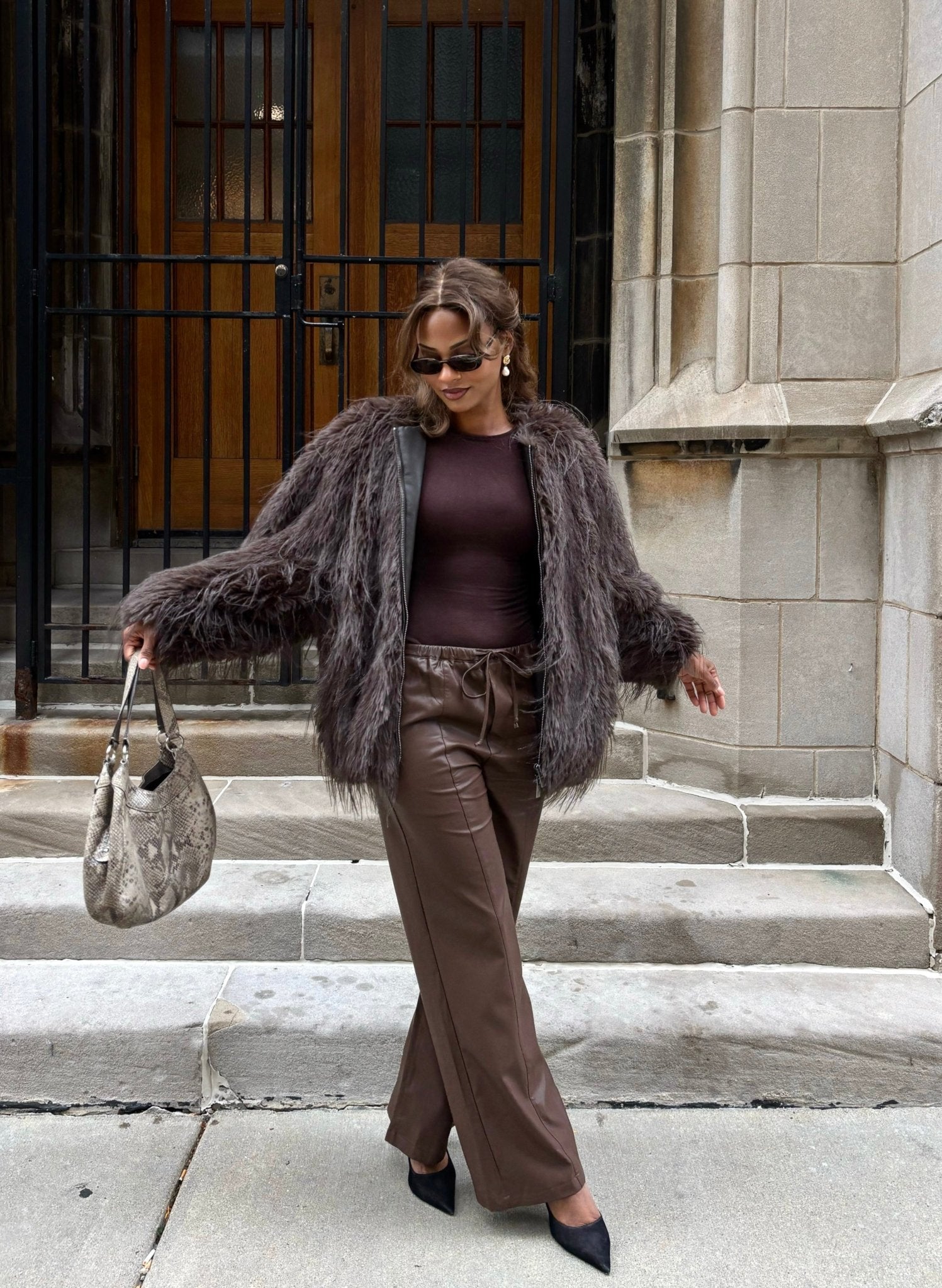 Leather Cargo Pants - Mintii