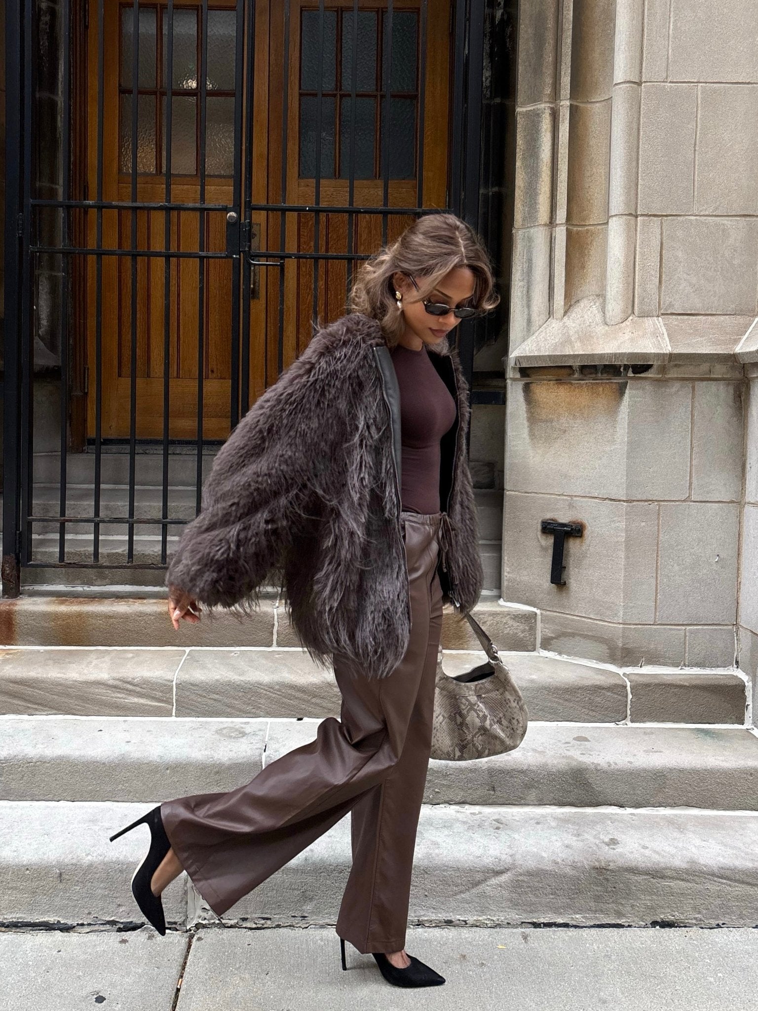 Leather Cargo Pants - Mintii
