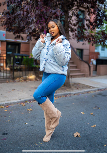Chloe Denim Puff Jacket – Mintii